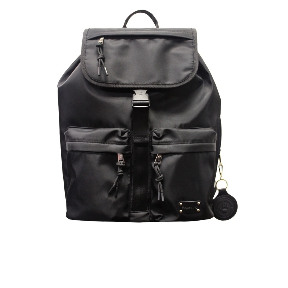 Bearpaw Unisex Full Size Flap Backpack, Black